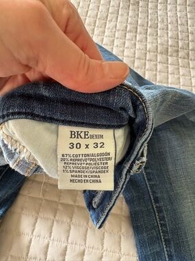 BKE Payton Mid-Rise Straight Jeans - Blue Denim